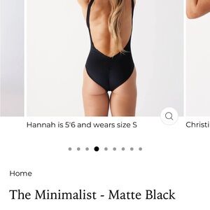 The Minimalist Matte Black One Piece Swimsuit